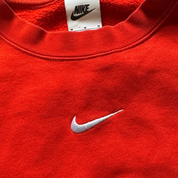 Nike Women's Red Cropped Sweater - Picture 3 of 4